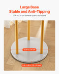 Freestanding Coat Rack Stand 9 Hooks Quartz Stone Base Modern