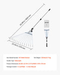 Leaf Rake 15 Metal Tines Adjustable 19-57cm Wide Stainless Steel