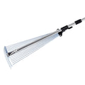Leaf Rake 15 Metal Tines Adjustable 19-57cm Wide Stainless Steel