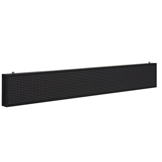 Programmable LED Sign, P10 Full Color Flexible Digital Scrolling Panel, DIY Custom Text Pattern GIF Display Board, Bluetooth APP Control Message Shop Sign for Store Business Advertising, 52x8 in