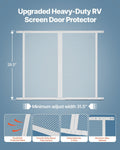 RV Screen Door Protector 800x724mm Pet Mesh White Aluminum