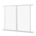 RV Screen Door Protector, 660.4 x 609.6 mm Door Grille, Easy to Install and Disassemble, Reinforced Breathable Protective Mesh, Aluminum Alloy Camper RV Entry Protector for Pet Protection, White