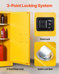 Flammable Cabinet 29 Gallon Yellow Steel Storage Adjustable Shelf