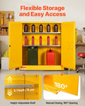 Flammable Cabinet 29 Gallon Yellow Steel Storage Adjustable Shelf