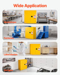Flammable Cabinet 29 Gallon Yellow Steel Storage Adjustable Shelf