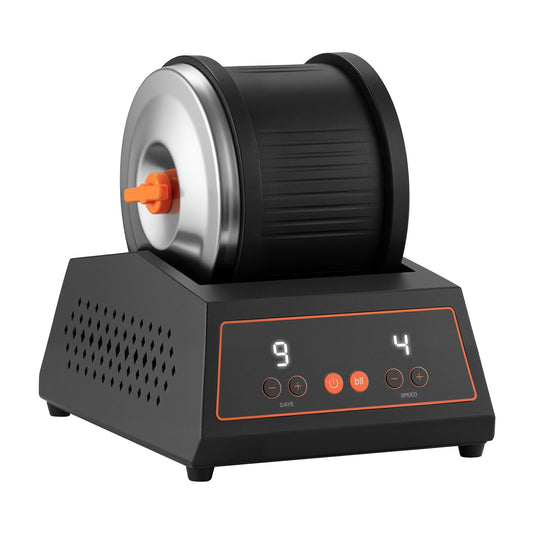Rock Tumbler Polisher Kit 4lbs 4 Speed 9-Day Timer Belt-Free