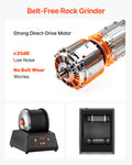 Rock Tumbler Polisher Kit 4lbs 4 Speed 9-Day Timer Belt-Free