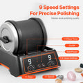 Rock Tumbler 2.5kg 9 Speed Stone Polisher Kit Rough Gemstones Grits