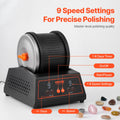 Rock Tumbler 4lbs 9 Speed Polish Machine Steel 9-Day Timer Kit