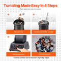 Rock Tumbler 4lbs 9 Speed Polish Machine Steel 9-Day Timer Kit