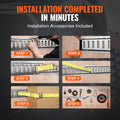 E Track Tie-Down Rail Kit 24PCS 1524mm Steel Rails O-Rings D-Ring 816kg