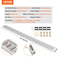 E Track Tie-Down Rail Kit 24PCS 1524mm Steel Rails O-Rings D-Ring 816kg
