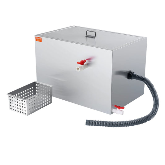 Grease Trap 40LB 10GPM Stainless Steel Under Sink Oil Separator