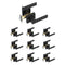 Door Handle Privacy Lock 10 Pack Matte Black Lever Reversible