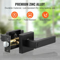 Door Handle Privacy Lock 10 Pack Matte Black Lever Reversible