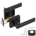 Door Handle Privacy Lock 10 Pack Matte Black Lever Reversible