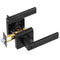 Privacy Door Handle Matte Black Lever Keyless Lock Left Right