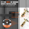 Privacy Door Handle Matte Black Lever Keyless Lock Left Right
