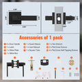 Privacy Door Handle Matte Black Lever Keyless Lock Left Right