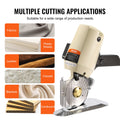 Fabric Cutter, 250W Electric Rotary Fabric Cutting Machine, 1.1