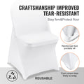 Stretch Spandex Chair Covers White 100PCS Folding Wedding Banquet