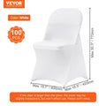 Stretch Spandex Chair Covers White 100PCS Folding Wedding Banquet