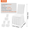 Stretch Spandex Chair Cover 4 Pack White Wedding Banquet Slipcover