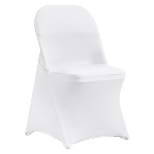 Stretch Spandex Chair Covers White 50PCS Folding Wedding Party