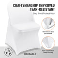 Stretch Spandex Chair Covers White 50PCS Folding Wedding Party