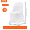 Stretch Spandex Chair Covers White 50PCS Folding Wedding Party