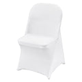 Stretch Spandex Chair Covers White 50PCS Folding Wedding Party