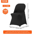 Stretch Spandex Chair Covers Black 100PCS Wedding Banquet Party