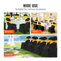 Stretch Spandex Chair Covers 30PCS Black Fitted Washable