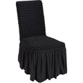 Stretch Spandex Chair Covers Black 4 Pack Universal Fitted Washable