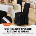 Stretch Spandex Chair Covers Black 4 Pack Universal Fitted Washable