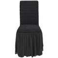 Stretch Spandex Chair Covers Black 4 Pack Universal Fitted Washable