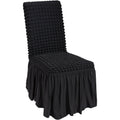 Stretch Spandex Chair Covers Black 4 Pack Universal Fitted Washable