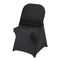 Stretch Spandex Folding Chair Covers, Universal Fitted Chair Cover, Removable Washable Protective Slipcovers, for Wedding, Holiday, Banquet, Party, Celebration, Dining (50PCS Black)