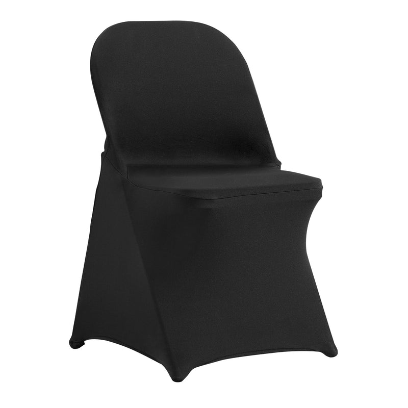 Stretch Spandex Chair Covers Black 50PCS Folding Wedding Banquet
