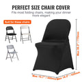 Stretch Spandex Chair Covers Black 50PCS Folding Wedding Banquet