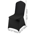 Stretch Spandex Folding Chair Covers, Universal Fitted Chair Cover, Removable Washable Protective Slipcovers, for Wedding, Holiday, Banquet, Party, Celebration, Dining (50PCS Black)