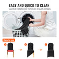 Stretch Spandex Chair Covers Folding Fitted 50pcs Black Washable