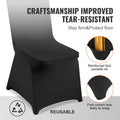 Stretch Spandex Chair Covers Folding Fitted 50pcs Black Washable