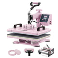 Heat Press 12x15 5in1 Tumbler T-Shirt Pink 30oz Cap