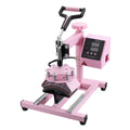 Heat Press Machine, 15 x 15 inch, 5 in 1 Heat Transfer Machine with 30 oz Tumbler Press, 360° Swing Away T-Shirt Pressing, Digital Precise Control, for T-Shirts/Mugs/Hats/Plates, Pink