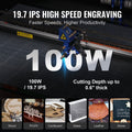 100W CO2 Laser Engraver 600x900mm Workbed Engraving Machine
