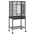 54 inch Bird Cage Carbon Steel Parrot Cockatiel Macaw Rolling Stand