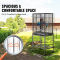 54 inch Bird Cage Carbon Steel Parrot Cockatiel Macaw Rolling Stand