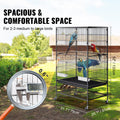 Large Bird Cage 52in Carbon Steel Parrots Cockatiels Stand