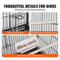 Large Bird Cage 52in Carbon Steel Parrots Cockatiels Stand
